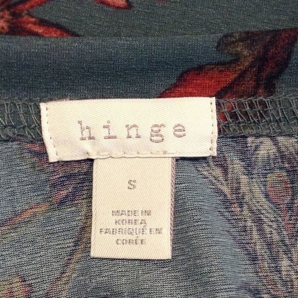 Hinge Nordstrom Forest Floral Sheer Tee S NWOT beautiful color - Picture 4 of 5